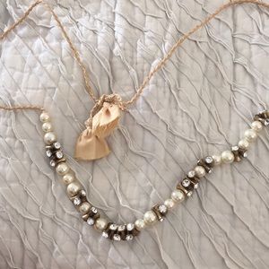 Pearl and diamond necklace